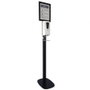 Approx STSanitizer02 Soporte Stand Negro para Dispensador AppSanitizer 300 x 300 x 1544 mm con Cartel Informativo